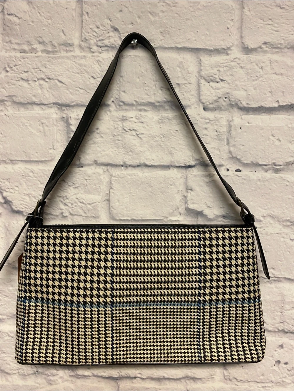 Ralph Lauren Black and Cream Houndstooth Shoulder Bag and Wallet - Picture 5 of 16